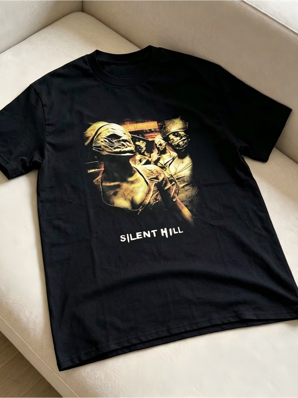 Silent Hill Nurse Graphic Retro Horror Game Black Women Men T-shirt Unisex